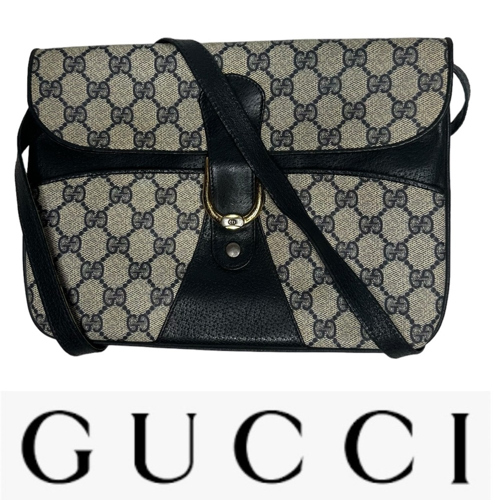 FINAL PRICE Late 70’s/early 80’s Gucci GG Monogram CanvasLeather Convertible Bag - Picture 1 of 15